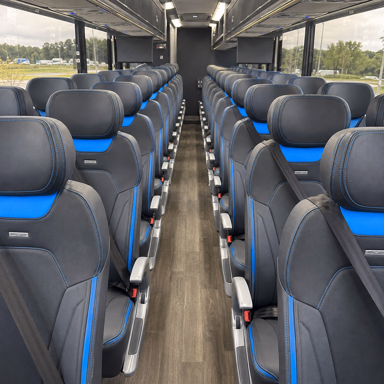 rialto charter bus interior