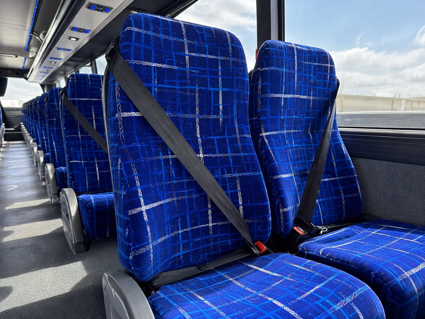 rialto charter bus services interior